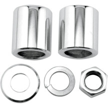 Axle Spacer/Nut Kit — Chrome, Front
