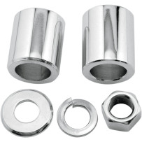 Axle Spacer/Nut Kit — Front, Chrome