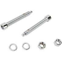 Socket-Head Axle Adjuster Bolt Kit — rear, polished silver