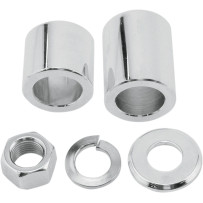 Axle Spacer/Nut Kit — Front mounting, Chrome