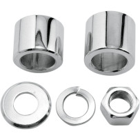 Axle Spacer/Nut Kit — Front, Chrome