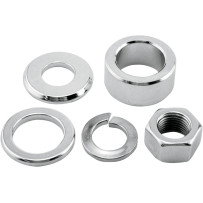 Axle Spacer/Nut Kit — Front, Chrome