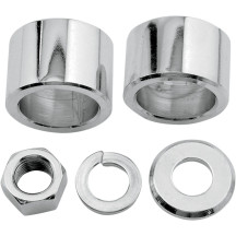 Axle Spacer/Nut Kit — Front fitment, Chrome