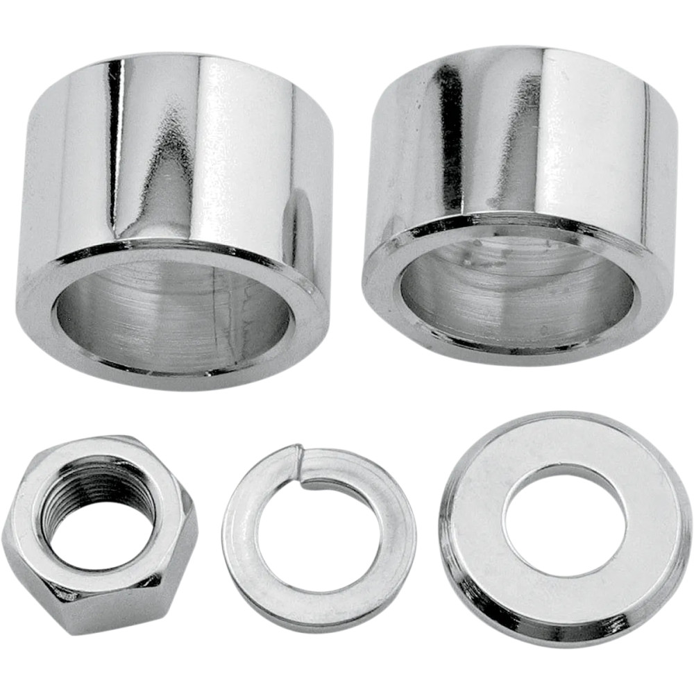 Axle Spacer/Nut Kit — Front fitment, Chrome
