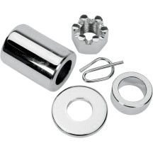 Axle Spacer/Nut Kit — Chrome, Silver