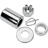 Axle Spacer/Nut Kit — Chrome, Silver