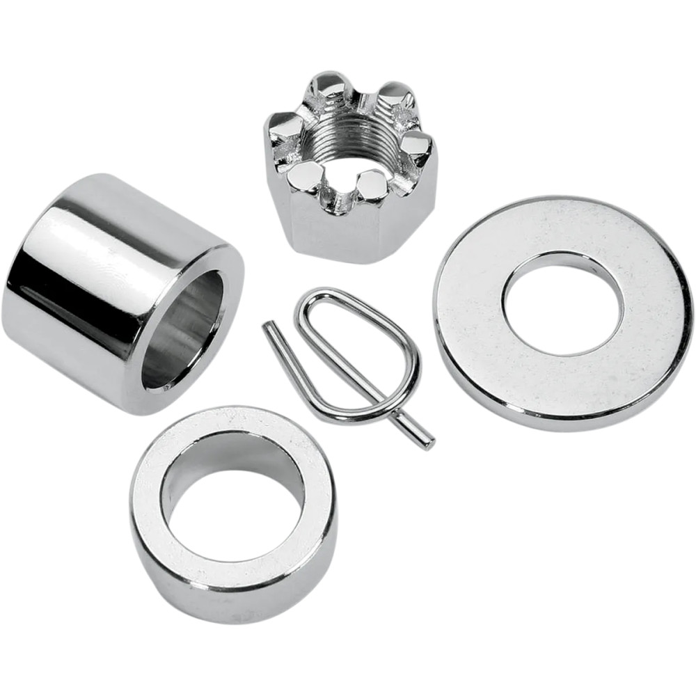 Axle Spacer/Nut Kit — Rear, Chrome