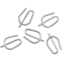 Chrome Rear Axle Nut Spring Clip — Rear, 5-pack