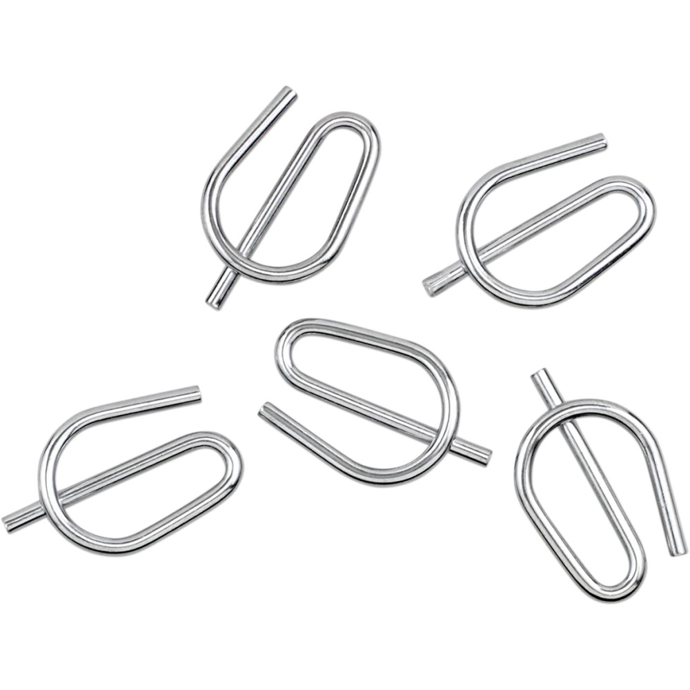 Chrome Rear Axle Nut Spring Clip — Rear, 5-pack