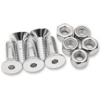 Rotor, Sprocket and Belt Mounting Hardware Kit — 25.4 mm (1"), cast front wheel, dual disc, Chrome