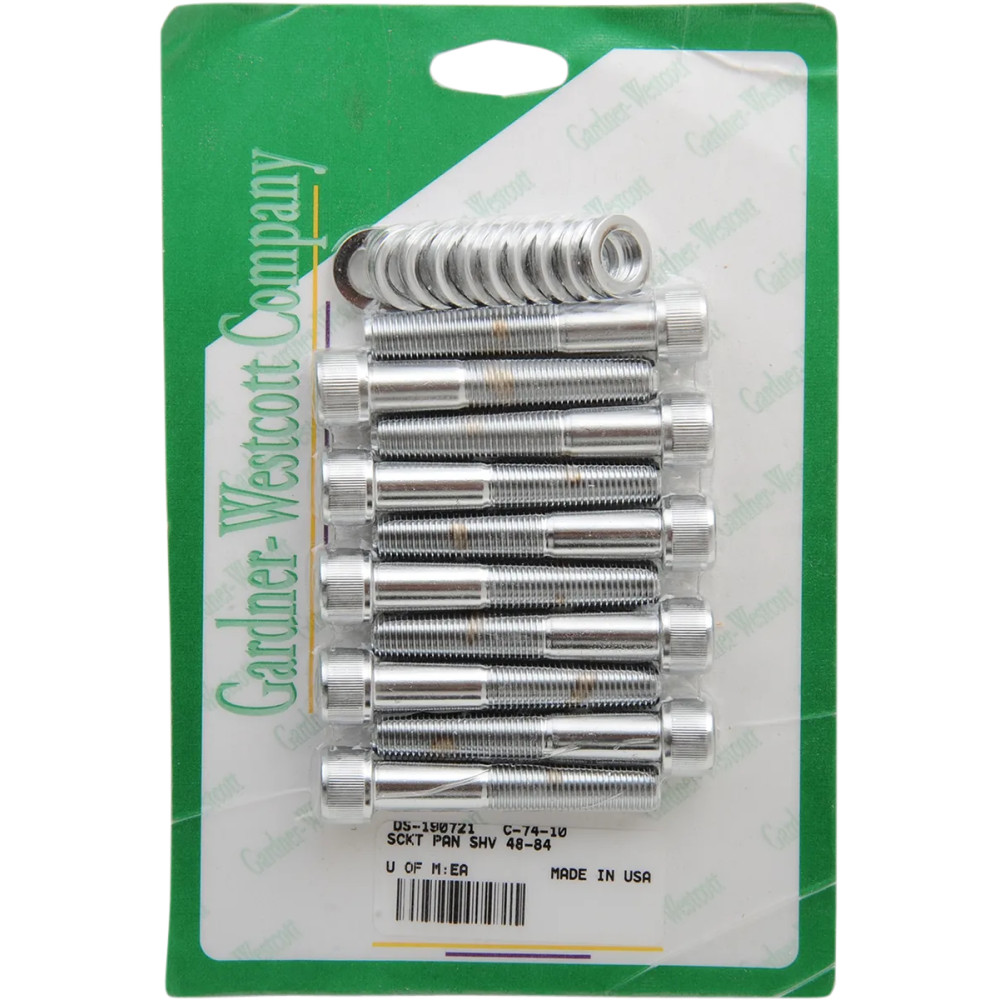 Head Bolt Set — C-74-10, Chrome