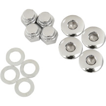 Replacement Rocker Shaft End Plugs And Nuts — Chrome