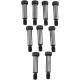 Shoulder Bolts — 9.5 mm (3/8"), 31.1 mm (1-1/4"), clutch, 9-pack