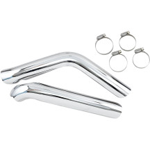 Heat Shields — 1-3/4" (44.5 mm) inside diameter, chrome