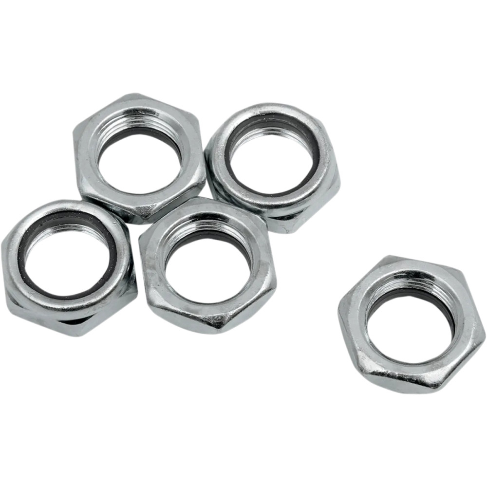 Replacement Nylock Nuts — 5 pack, silver, countershaft