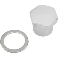 Hex Stem Nut — Chrome, Silver