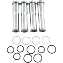 Pushrod Tube Kit — set of 4, chrome, lower mount