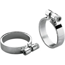 Super Exhaust Port Clamps — Pair, Chrome