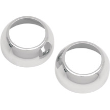 Fork Boot Covers — 39 mm (1.54 in), Chrome