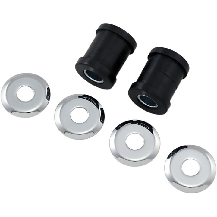 Kit de amortiguadores de manillar para Early Harley Davidson Models — negro, cromado
