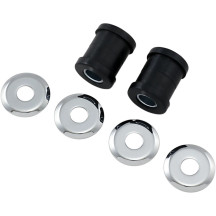 Kit de amortiguadores de manillar para modelos Harley-Davidson antiguos — Negro, cromo