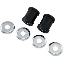 Kit de amortiguadores de manillar para modelos Harley-Davidson antiguos — Negro, cromo