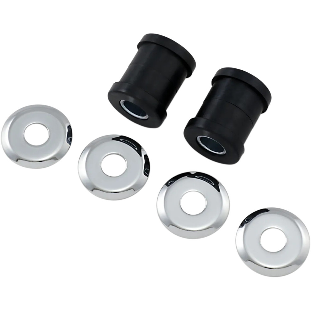 Kit de amortiguadores de manillar para modelos Harley-Davidson antiguos — Negro, cromo