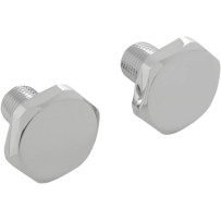 Chrome Fork Tube Plugs and Caps — Chrome