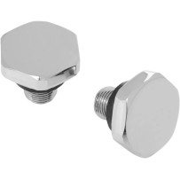 Chrome Fork Tube Plugs and Caps — Pair