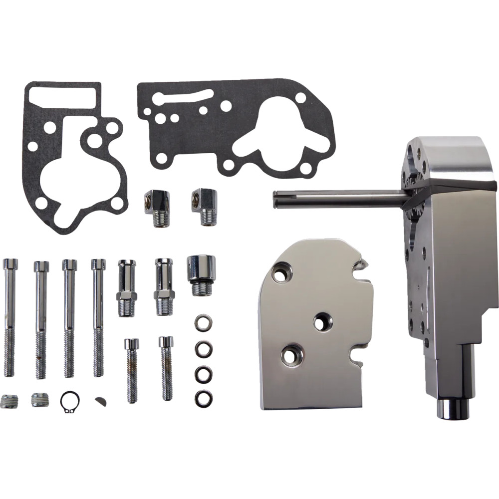 Flow Pro 1 Billet Oil Pump Complete Assembly — Polished, 6061 billet aluminum