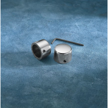 Chrome Handlebar Riser Bolt Caps — Riser bolt, Pair