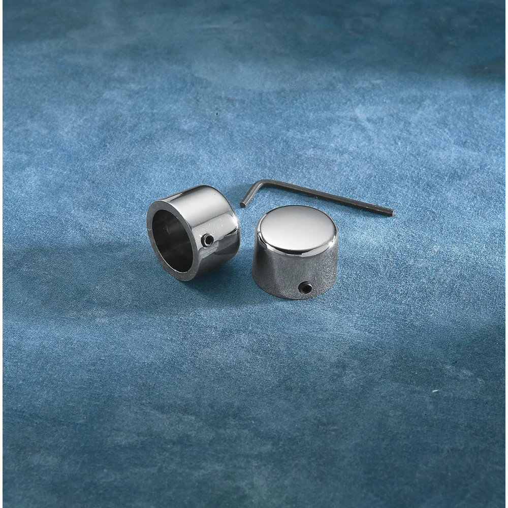 Chrome Handlebar Riser Bolt Caps — Riser bolt, Pair