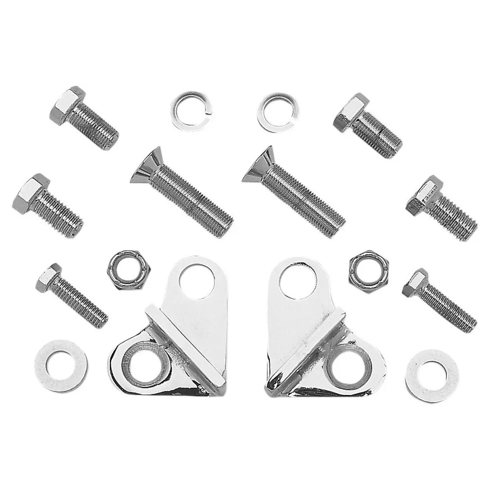 Rear Lowering Kit — Lowers 38.10 mm (1.50 in), Rear, Black, Chrome, Powder-coated