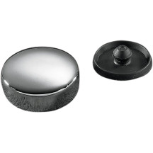 Chrome Stem Bolt Cover and Rubber Plug — Chrome