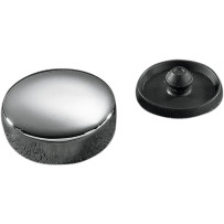 Chrome Stem Bolt Cover and Rubber Plug — Chrome