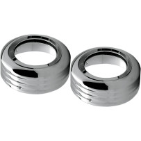 Custom Billet Fork Boots — 41.00 mm (1.61 in), Chrome