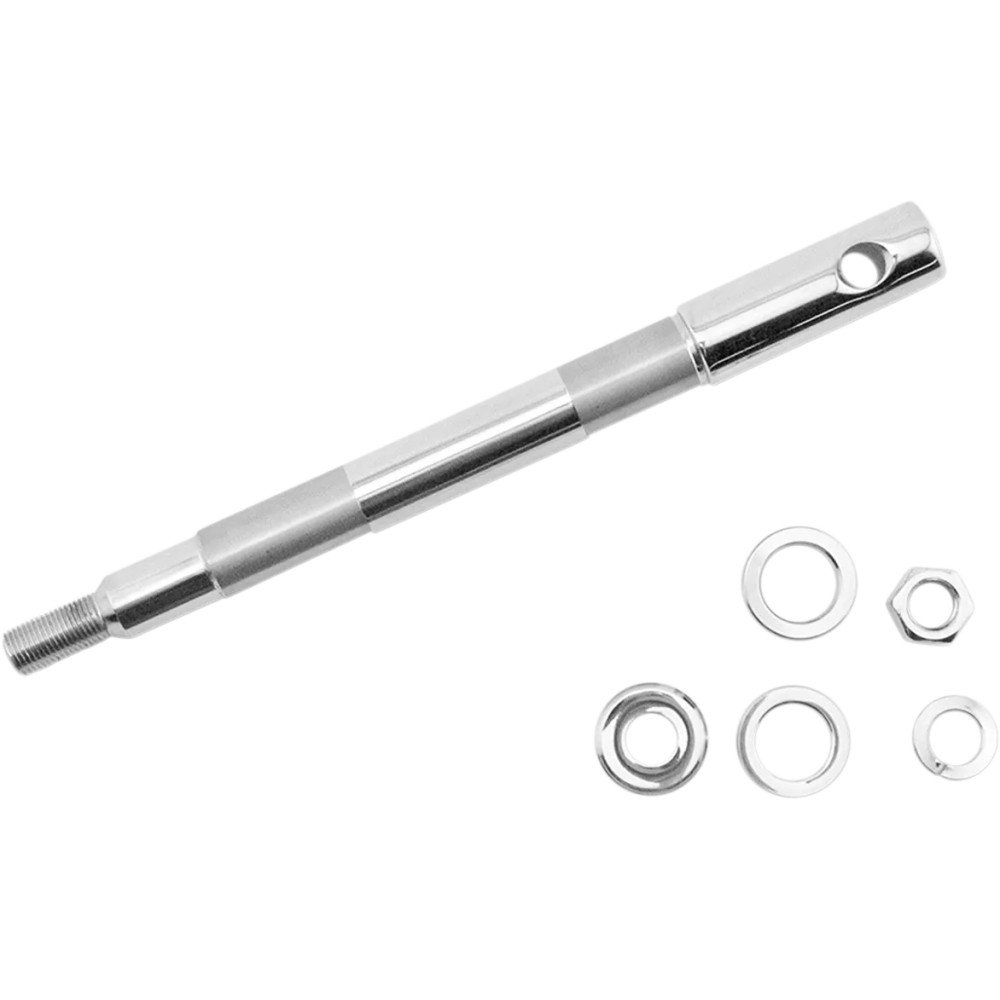 Front Axle Kit — 19.1 mm axle, 25.08 cm length, Chrome