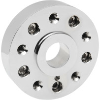 Disc Spacer for Narrow/Wide Glide Wheel Conversion Kit — 19"/21" wheel fit, 41mm Wide Glide, Front left/right, Chrome