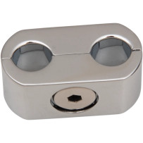 Abrazadera de cable de acelerador/ralentí — cromado, doble cable