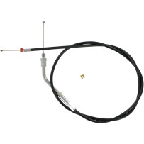 Black Vinyl Throttle/Idle Cable — 84 cm (33"), 130° elbow, threaded fitting