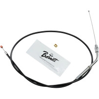 Black Vinyl Throttle/Idle Cable — 32" housing, threaded handlebar fitting