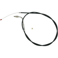 Black Vinyl Throttle/Idle Cable — 110.5 cm housing, 90° elbow