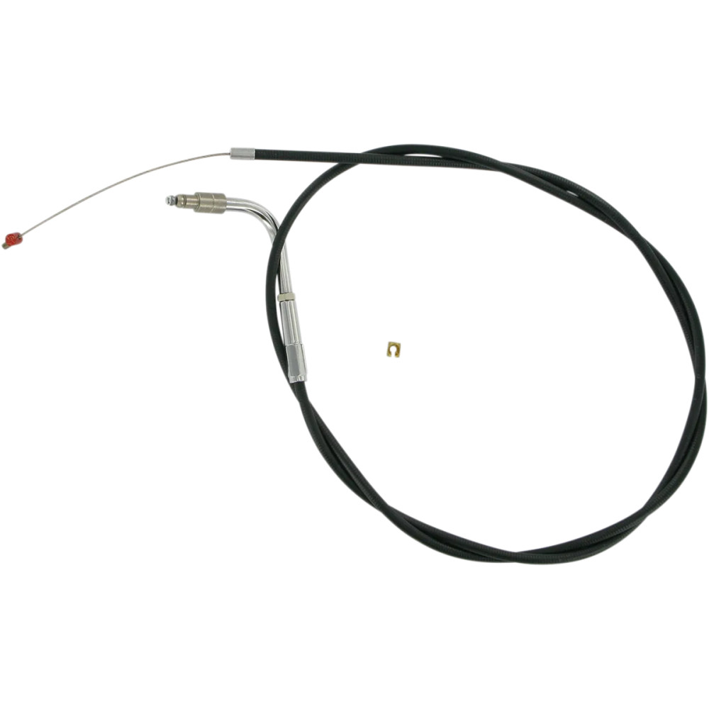 Black Vinyl Throttle/Idle Cable — 110.5 cm housing, 90° elbow