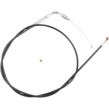 Black Vinyl Throttle/Idle Cable — 104 cm (41") housing length, +15.2 cm (6") size