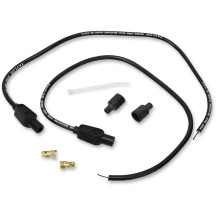 Universal Spark Plug Wire Kit — 8 mm, 24 in (61 cm), 180° connector, Black