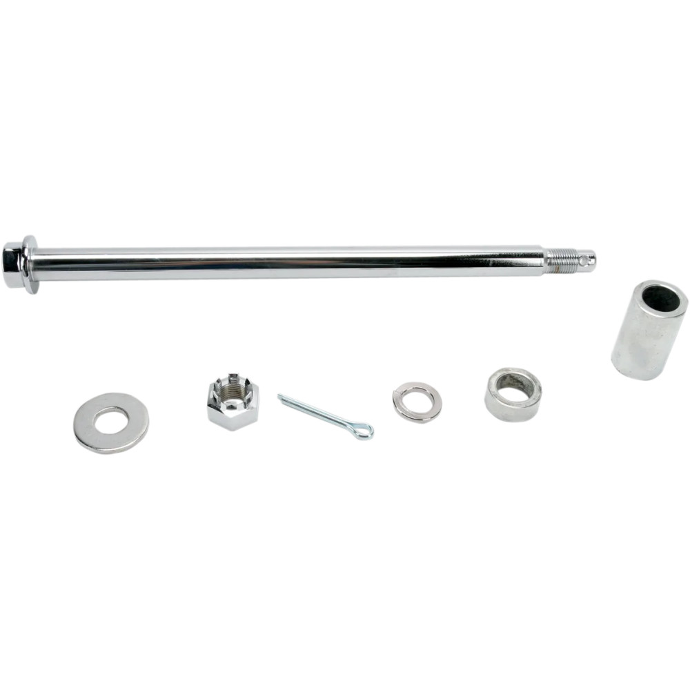 Rear Axle Kit — 12-5/8 in, 19.1 mm, chrome