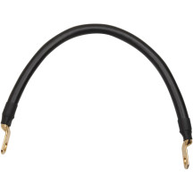 Battery Cable — 4 AWG, 12", ring terminal, black