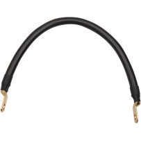 Battery Cable — 4 AWG, 12", ring terminal, black
