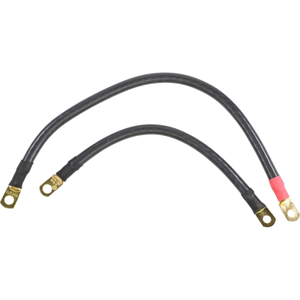 Battery Cable — 4 AWG, 381 mm (15 in), 254 mm (10 in), ring terminal, black