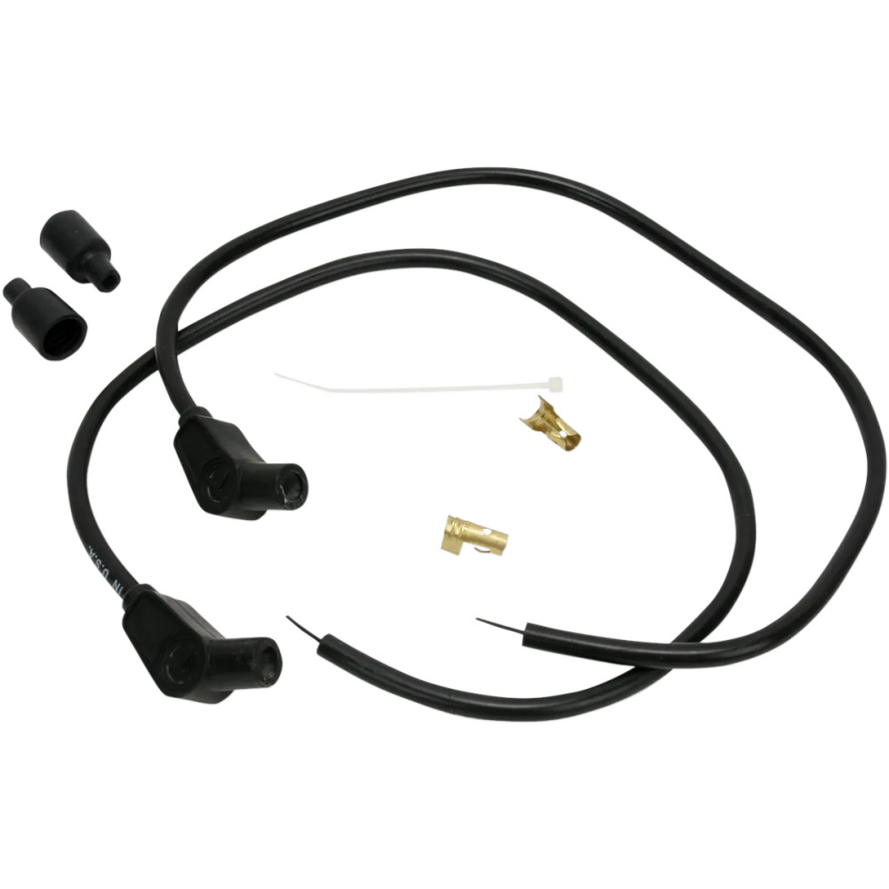 Universal Spark Plug Wire Kit — 61 cm (24 in), 8 mm, 135°, Black